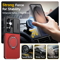 Funda Protectora para Teléfono Móvil con Ranura Oculta para Tarjetas, Soporte Plegable y Protección de Lente, Diseño 2026, para Samsung S26 Ultra A17 A27 A37 A57