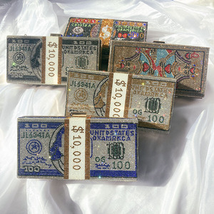 批发水钻包钱包时尚女包水钻钱包水晶钻石珠光钱包手袋 - Product Image 2