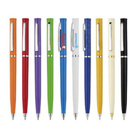 Stylo bille fin en plastique personnalisé Bonvada BV-03, largeur d'écriture 1,0 mm, encre bleue/noire, impression numérique du logo, stylos publicitaires de marque