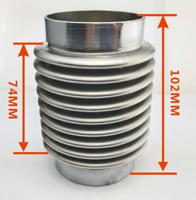 더블 레이어 배기 플렉스 파이프 벨로우즈 유연한 조인트 커플러 길이 102mm 자동 액세서리