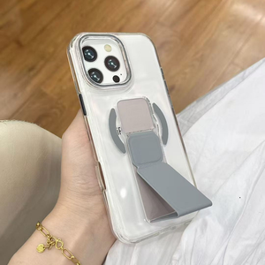 <span class=keywords><strong>Meilleur</strong></span> étui de téléphone transparent à aimant fort avec support de dragonne pliable en cuir pour <span class=keywords><strong>iPhone</strong></span> 17 16 15 14 <span class=keywords><strong>13</strong></span> Pro Max - Product Image 4
