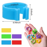 Volaille en plastique Snap Ring pour poulet oiseaux Clip mangeoires équipement accessoires serrure Coops anneaux outils de gestion mangeoire à oiseaux