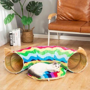 Tunnel per Gatti Accogliente per Gioco Interno ed Esterno, Giocattolo in Peluche Resistente e Portatile per Gatti e Cani di Piccola Taglia - Product Image 3