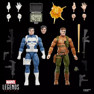 Nuevo Set de 2 Figuras de Acción de la Serie Marvel Legends de Hasbro, Punisher y Nick Fury, 15 cm, Escala 1/6, PVC, Anime - Product Image 1
