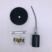 Douille de lampe rotative E27 noire en PC, style vis, avec design créatif pour cadeau, support de lampe simple