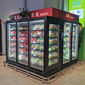 Congelatore Verticale con Porta in Vetro per Supermercati, Raffreddamento ad Aria, Controllo Digitale, Ripiani Regolabili per Esposizione di Alimenti Surgelati - Product Image 3
