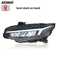 JUSHUN Blanc LED Phares Dragon Aile Style Installation Facile Promotion Des Ventes pour Honda Civic 2016-2021 Mise À Niveau 12V Nouvelle Ampoule