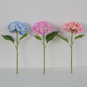<b>Hydrangea</b> <b>Artificial</b> Flowers 46 Piece PVC Petal Home Wedding Decor Complete Finished Product - Product Image 3