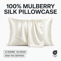 Taie d'oreiller en soie pour des assortiments d'accessoires en option avec tissu en soie de mûrier et contenu de boîte à combinaison sélectionné par l'acheteur
