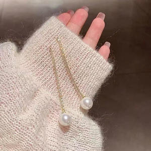 Accessoires en argent S925 pour la création de bijoux, support vide simple en argent pour boucles d'oreilles, perles de 8-9 mm, catégorie de produit : boucles d'oreilles en perles - 21981 - Product Image 5