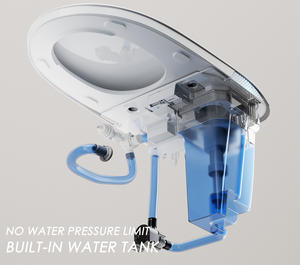 <span class=keywords><strong>WC</strong></span> intelligent LED de luxe, toilette sanitaire entièrement automatique avec capteur de chasse d'eau, couvercle rabattable, nettoyage des fesses, toilette intelligente monobloc - Product Image 3