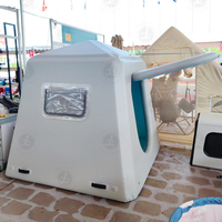Tenda Sauna musim dingin, tenda Sauna dipertebal tiga lapis Pop up otomatis luar ruangan kualitas tinggi untuk memancing