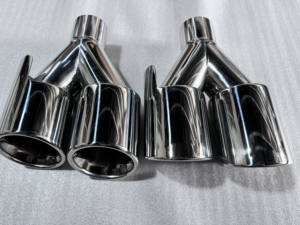 L + R OD:76/80/<span class=keywords><strong>89</strong></span> M Punta de escape Tubo de escape doble de acero inoxidable cromado Tubo de escape cuádruple para <span class=keywords><strong>BMW</strong></span> - Product Image 3