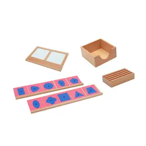 Conjunto de materiais de aprendizagem, conjuntos de materiais de madeira para ensinar crianças, brinquedos educativos em jardim de infância e pré-escolar