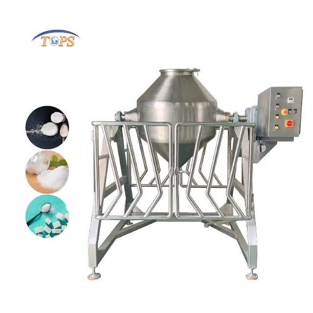 SS304/316 500L W loạt đôi Cone Mixer đường Sucrose glucose bột trộn máy