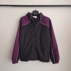 Custom Windbreaker Mens Jacket Track Sport <span class=keywords><strong>Hombre</strong></span> Nylon Rain Wind Breaker <span class=keywords><strong>rosa</strong></span> púrpura Chándales para hombres Starter <span class=keywords><strong>Bomber</strong></span> 90s Parka - Product Image 1