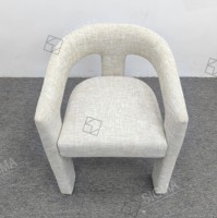 Chaise en tissu de bois massif-Siège rembourré moderne avec cadre en bois pour salon, chambre à coucher, bureau-Mobilier de maison durable