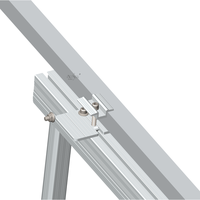 Système de montage solaire ARTSIGN U-Trough, support PV en aluminium pour installation sur toit plat
