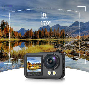 2024 Cámara de acción de doble pantalla <span class=keywords><strong>Real</strong></span> 4K Transmisión en vivo Cuerpo Impermeable Acción Deporte Cámara de video con EIS - Product Image 6