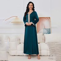 Robe musulmane pour femmes, best-seller, couleur unie, abayas style Dubaï, vêtements islamiques, longue robe musulmane pour femmes