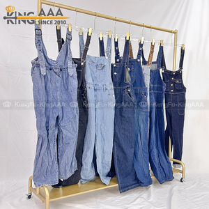 Vente en gros de combinaisons décontractées pour femmes d'<span class=keywords><strong>occasion</strong></span> avec bretelles vintage pantalons en jean à bretelles réglables vêtements d'<span class=keywords><strong>occasion</strong></span> - Product Image 5