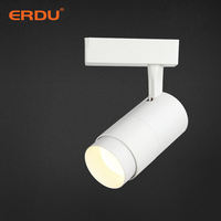 ERDU 10w Système d'éclairage sur rail réglable zoomable Projecteur à led Cob en aluminium