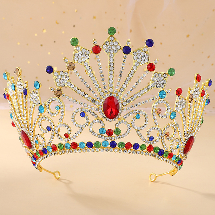 Яркие блестящие высококачественные тиары и короны со стразами для свадьбы