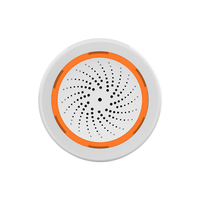 Sirène d'alarme intelligente Tuya 2,4 GHz, sans fil, sécurité domestique, son 90 dB, flash LED, contrôle par application, matériau ABS pour système de maison intelligente