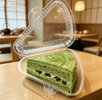 Emballage en gros pour tranches de gâteau triangulaires, boîte à mousse en plastique PET transparent, contenant jetable pour cheesecake et desserts