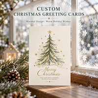 Cartes de vœux de Noël personnalisées, cartes de fêtes familiales personnalisées, impression de qualité supérieure, cartes cadeaux festives, fabricant en gros, OEM