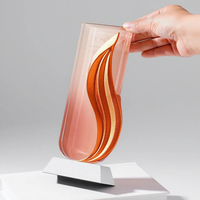 Trophée en métal personnalisé créatif, prix en cristal pour la cérémonie de remise des prix de la conférence annuelle de l'entreprise, cadeau d'honneur pour anniversaire, livraison gratuite