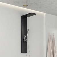 Plaque de douche à température constante buse de colonne jet d'hydrothérapie confortable panneau en acier inoxydable noyau en céramique en forme de tour
