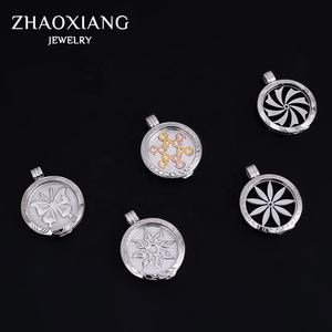 Venta al por mayor collares joyería puede poner imagen dentro foto redonda llama Acero inoxidable 2021 regalo clásico - Product Image 4