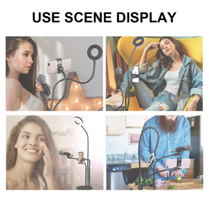 Bonne qualité pliable léger et pied de micro avec micro et lumière pour smartphones - Product Image 5
