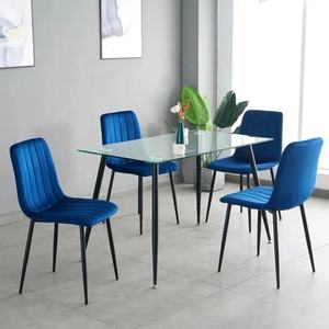 Mobilier <span class=keywords><strong>de</strong></span> salle à manger nordique moderne chaise <span class=keywords><strong>en</strong></span> <span class=keywords><strong>tissu</strong></span> table à manger ensemble <span class=keywords><strong>6</strong></span> <span class=keywords><strong>chaises</strong></span> - Product Image 2