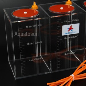 Étoile de mer <span class=keywords><strong>rouge</strong></span> 10L carré PC en plastique acrylique pompe doseuse réservoir conteneur seau de stockage de liquide pour aquariums de Filtration <span class=keywords><strong>d</strong></span>'eau - Product Image 4