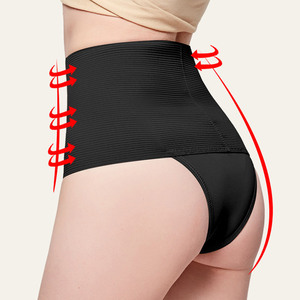 Slip modellante a vita alta da <span class=keywords><strong>donna</strong></span>, nuovo, senza cuciture, contenitivo, modellante pancia, in maglia tinta unita - Product Image 3