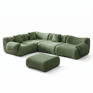 Sofá Modular Moderno de <span class=keywords><strong>Dos</strong></span> y <span class=keywords><strong>Tres</strong></span> Plazas, Sofá Seccional en Forma de L, U y S para Sala de Estar, Sofá Lounge con Asiento Profundo y Otomana - Product Image 1