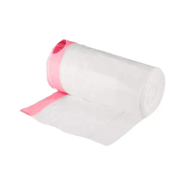 Biodegradable Clear Plastic Garbage bag Custom Plastic 13 Gallon Drawstring Trash Bag on Rolls