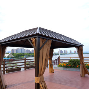 Gazebo de jardin en <span class=keywords><strong>polycarbonate</strong></span> pour extérieur avec moustiquaire, parois, rideaux, panneaux en PC, auvent en aluminium, gazebos <span class=keywords><strong>32</strong></span>*48mm - Product Image 2