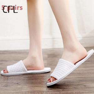 Venta al por mayor de alta calidad logotipo personalizado un uso cómodo gofre <span class=keywords><strong>Hotel</strong></span> zapatillas punta abierta para <span class=keywords><strong>Marriott</strong></span> - Product Image 5