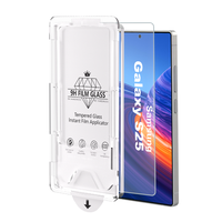 Protection d'écran en verre trempé anti-espion anti-poussière 9H pour téléphone, avec applicateur d'installation rapide pour Samsung S24 S25 PLUS ULTRA