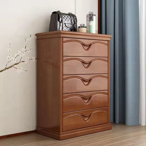 Modern Solid Wood <b>Corner</b> <b>Cabinet</b> with Multiple Drawers Chinese Style Chest for Bedroom Living Room Hotel Durable <b>Storage</b> - Product Image 2
