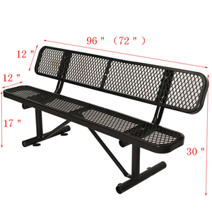 Mobiliário de jardim ao ar livre Cadeira de metal Plastisol bancos de pátio - Product Image 1
