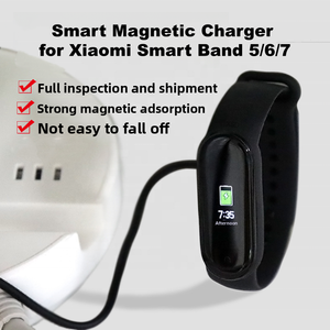 Cable de Carga Magnético para Xiaomi Smart <span class=keywords><strong>Band</strong></span> <span class=keywords><strong>5</strong></span> 6 7 NFC <span class=keywords><strong>Mi</strong></span> <span class=keywords><strong>Band</strong></span> <span class=keywords><strong>5</strong></span>/6/7 Original, Pulsera Inteligente de 45 cm, Negro, 5V/1A DC USB-A - Product Image 3