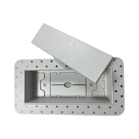 Grille de ventilation murale carrée moderne en acier blanc HSW OEM, pour montage encastré dans les plafonds et les cloisons sèches, avec garantie d'un an