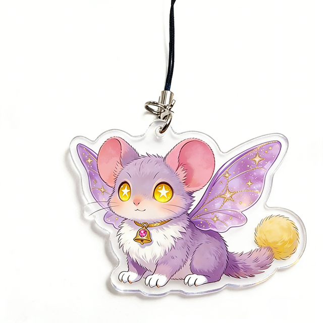 Factory Low Price Custom Acrylic Charm Anime Plastic Keychain Holographic Printing Epoxy Keychain Custom Christmas Gifts