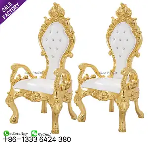 Chair Chiavari Good Selling Gold High Back King Queen Throne Chairs Luxury Wedding Royal For Bride And Groom