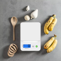 Báscula Digital Inteligente de Alta Precisión para Cocina, con Múltiples Unidades de Medición, Funciona con Pilas AAA, Accesorio de Cocina para Medir Alimentos