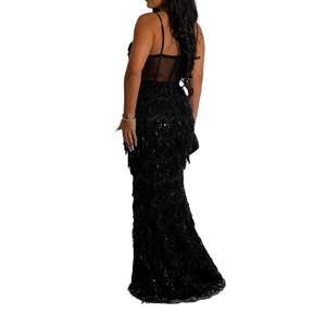 Vestidos de Noche Elegantes para Mujer, de Venta Directa, Sin Cuello, Maxi, con Lentejuelas, Transparentes, con Tirantes Finos, para Cenas y Fiestas - Product Image 4